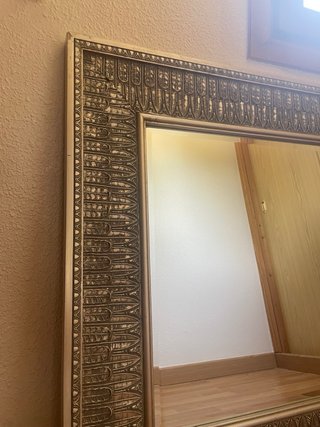Espejo Grande Pared Marco Plata Envejecida