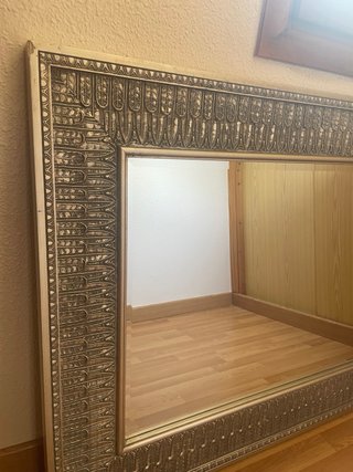Espejo Grande Pared Marco Plata Envejecida