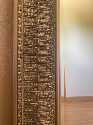 Espejo Grande Pared Marco Plata Envejecida