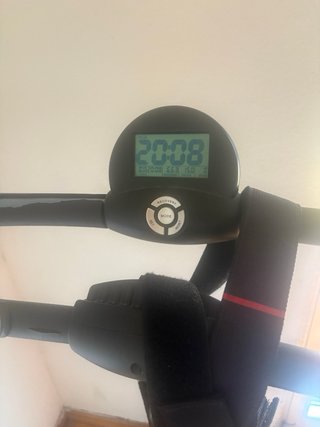 Bicicleta Estática Gris y Negra