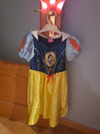 Disfraz Blancanieves con corona luminosa
