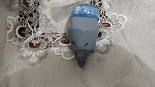 Statuetta Elefante Legno Decorato