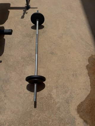 Banco musculación FITFIU + barra 7kg + discos