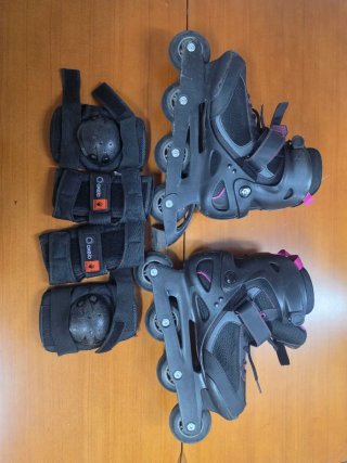 Patines en línea Oxelo talla 42+ protecciones