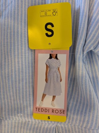 Vestido Camisero Rayas Azules y Blancas Talla S