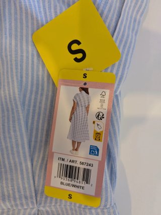 Vestido Camisero Rayas Azules y Blancas Talla S
