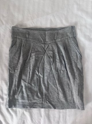 2 Faldas Stradivarius Marrón y Gris