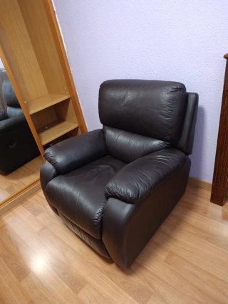 Poltrona reclinabile in pelle