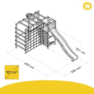Parque infantil madera Wickey con tobogán