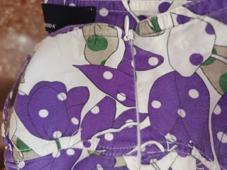 Falda Vero Moda flores moradas T-40