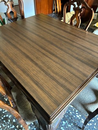 Mesa extensible madera maciza con 6 sillas