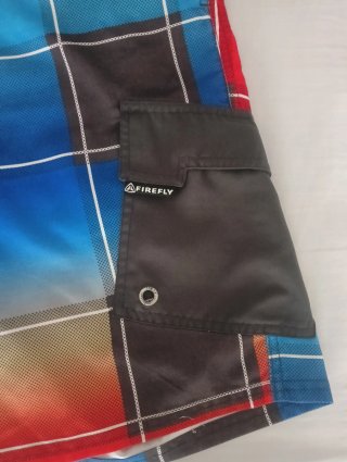 Bañador Hombre Firefly Cuadros Azul Rojo