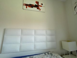 Cabecero Cama Blanco 150cm Piel Sintética