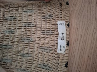 Vestido Mango lunares beige y negro Talla S