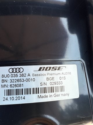 Bombo Bose Audi Q3 8U