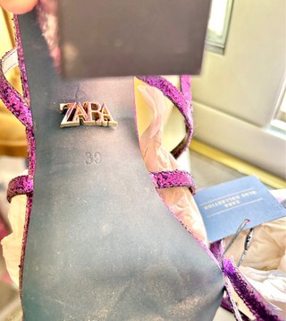 Sandalias Zara Blue Collection Morado Talla 39