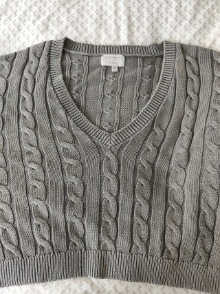Jersey trenzado gris mujer Talla L Pull&Bear
