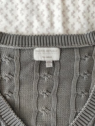 Jersey trenzado gris mujer Talla L Pull&Bear