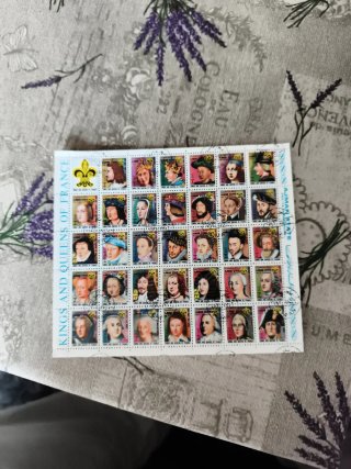 Mini pliego Reyes y Reinas de Francia