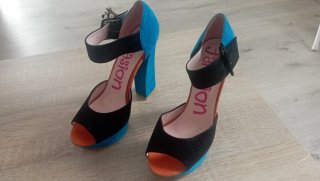Sandalias tacón ancho talla 38