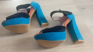 Sandalias tacón ancho talla 38