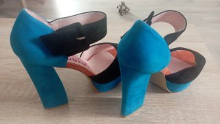 Sandalias tacón ancho talla 38