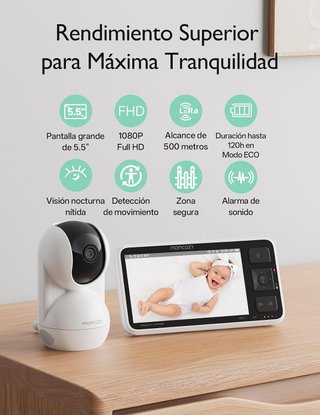 Vigilabebés Momcozy BM03S con Visión Nocturna y VO