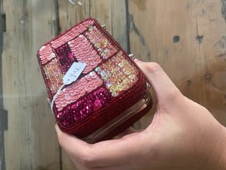 Bolso fiesta lentejuelas oro y rosa