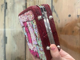 Bolso fiesta lentejuelas oro y rosa