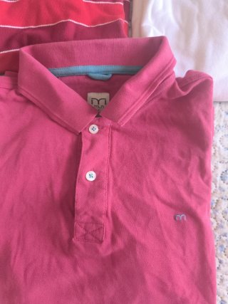 Lote 3 polos Nike S  rayas y lisos