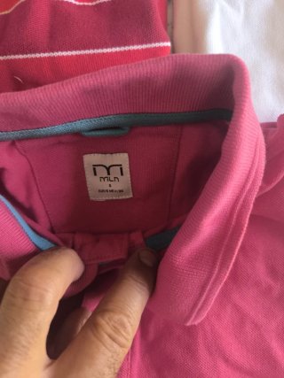 Lote 3 polos Nike S  rayas y lisos