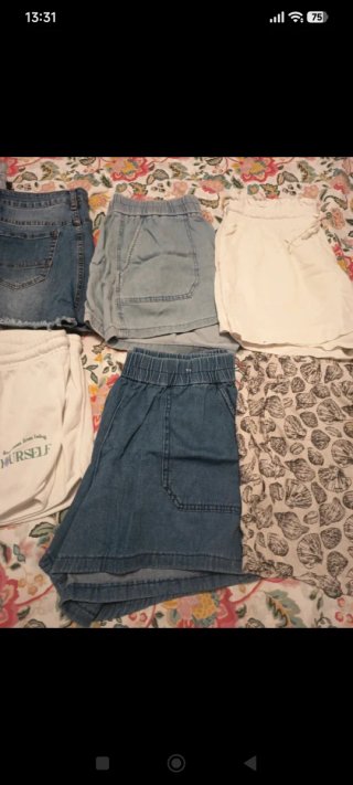 Lote 8 pantalones cortos mujer Talla L y falda