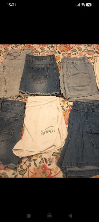 Lote 8 pantalones cortos mujer Talla L y falda
