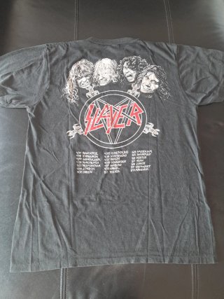 Camiseta Vintage Slayer Tour Reign in Blood 1987