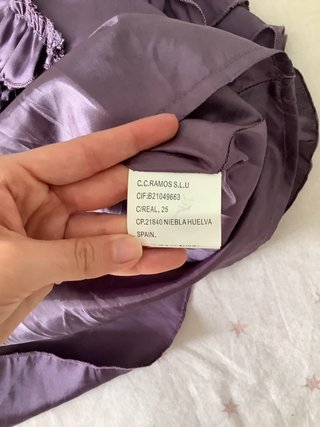 Vestido halter talla L – color morado, elegante