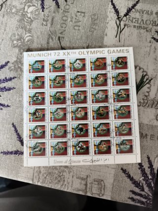 Mini pliegos sellos olímpicos Múnich 72