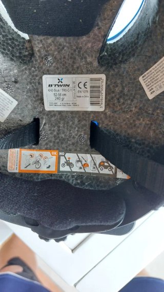 Caschetto bici bambino blu