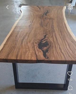 Mesa comedor madera maciza artesanal Samán