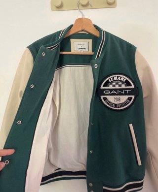 Chaqueta Bomber GANT x Le Mans Verde/Beige