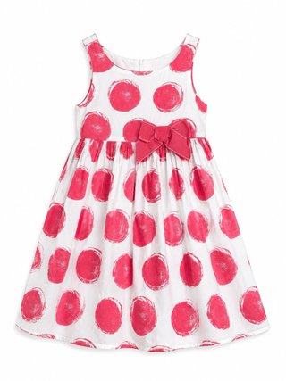 Vestido infantil lunares rojos