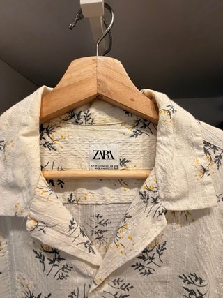 Camisa Zara Estampada Manga Corta