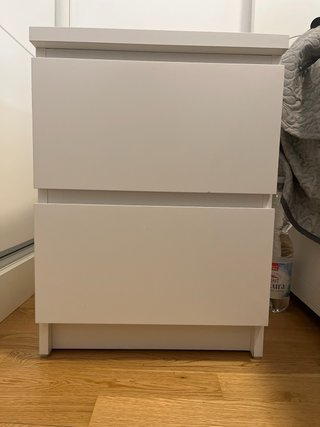 2 Mesitas Noche Ikea Malm Blancas 40x55cm