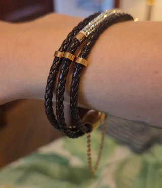 Pulsera Viceroy Fashion marrón y dorado