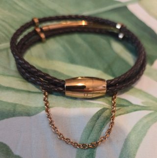 Pulsera Viceroy Fashion marrón y dorado