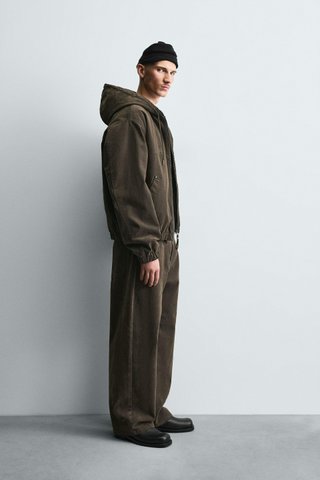 Cazadora con capucha Zara Talla L