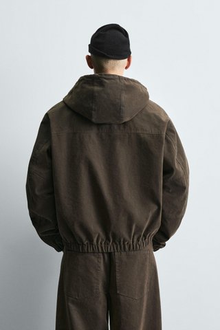 Cazadora con capucha Zara Talla L