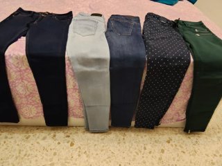 Pantalones vaqueros y abrigo Talla 38