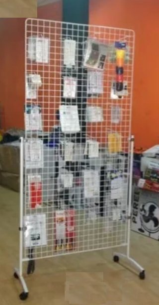 Reja expositora blanca 200x80
