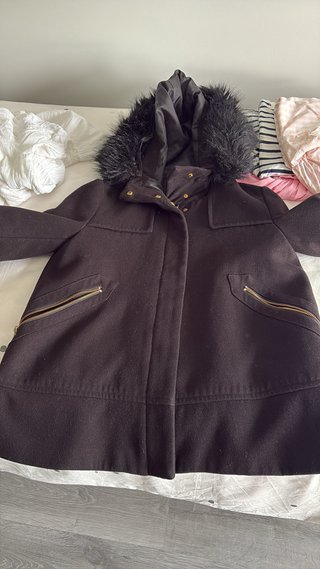 Trenca Zara Negra con Gorro