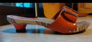 Sandalias Luca Stefani Madera Tira Naranja